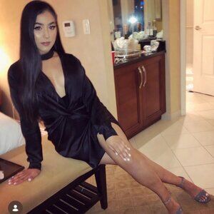 Fashion Nova Satin Plunge Dress